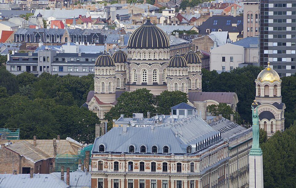 Vistas desde la iglesia de San Pedro, Riga, Letonia, 2012 08 07, DD 17