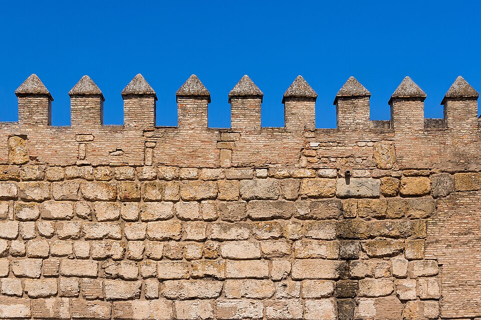 Walls real alcazares Seville Spain