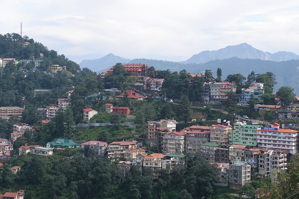 Shimla, India, Panoramic view of Shimla hills