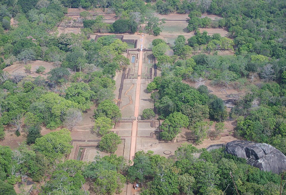 Sigiriya garden from top