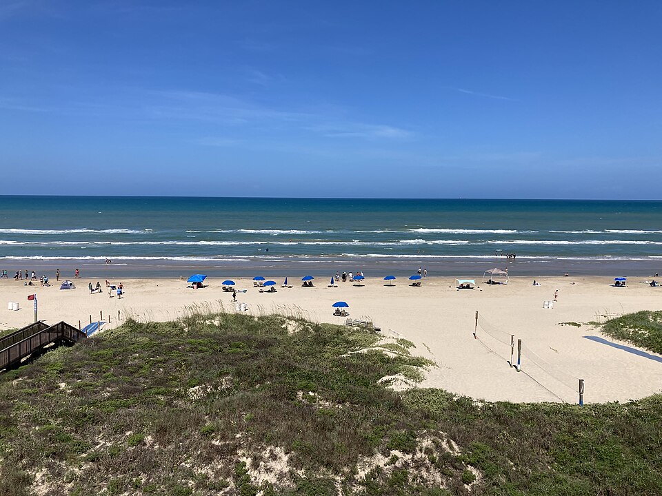 South Padre Island beach view from condo