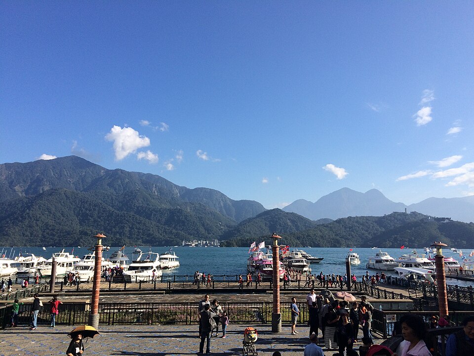 日月潭水社碼頭 View of Shuishe Pier from Sun Moon Lake 20151213