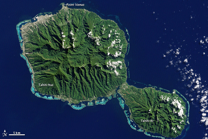Tahiti, French Polynesia NASA Earth Observatory