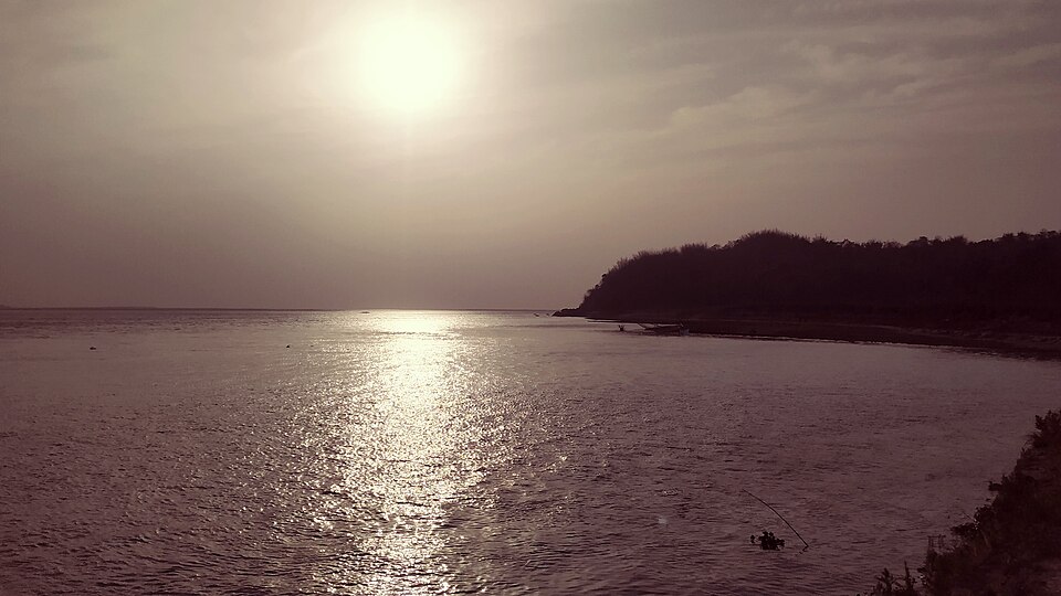 Sunset Brahmaputra beach Rudrapaad Tezpur