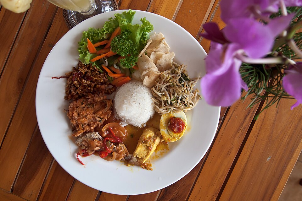 Nasi campur, Ubud, Indonesia