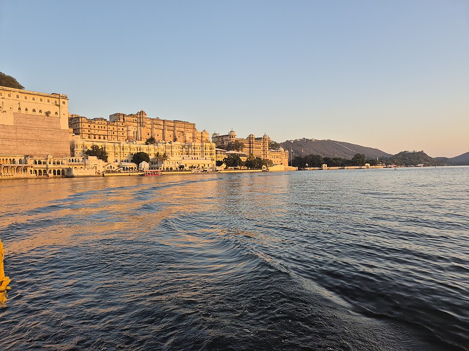 Sunbathing udaipur city palace