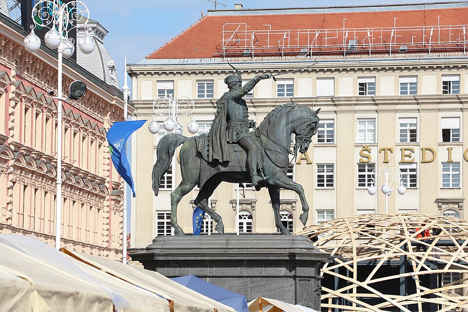 Ban Jelačić statue in Zagreb, Croatia